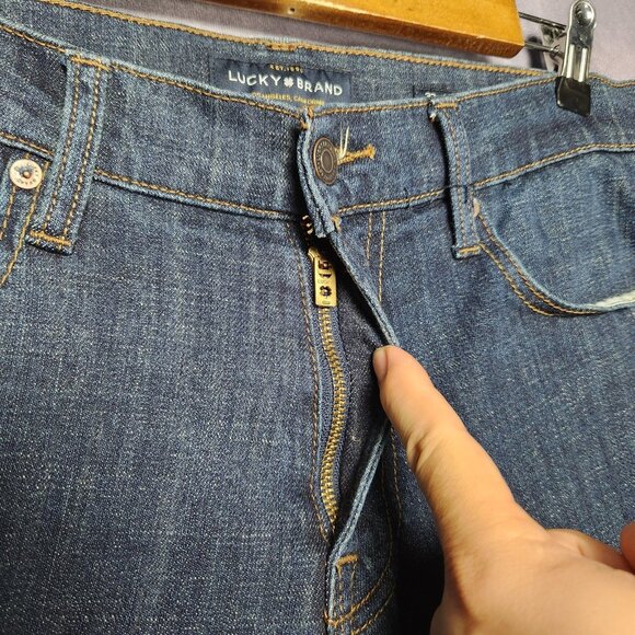 Lucky Brand 221 Jeans Mens 32x30 Straight Denim Stretch Casual Pants Dark Wash - Picture 10 of 16